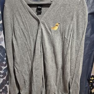 Torrid Heather Gray Cardigan with Embroidered Dog